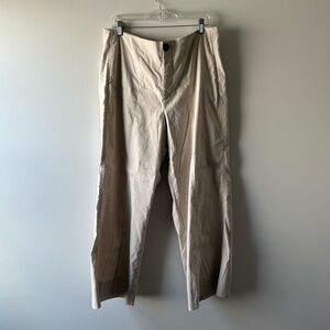Vince beige linen blend wide leg pants